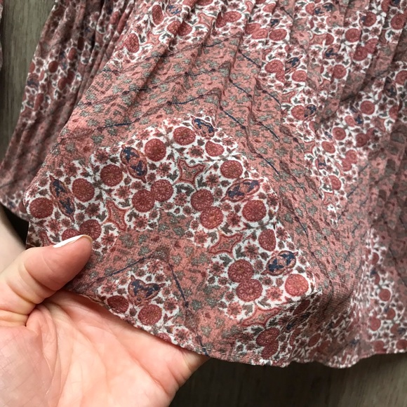 Knox Rose CottageCore Pleated Style Floral Long Sleeve Blouse Women’s Sz. M - Picture 3 of 9